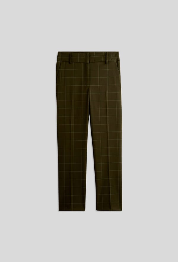 third-row-image de Pantalon droit plis cassé à carreaux, certifié Oeko-Tex