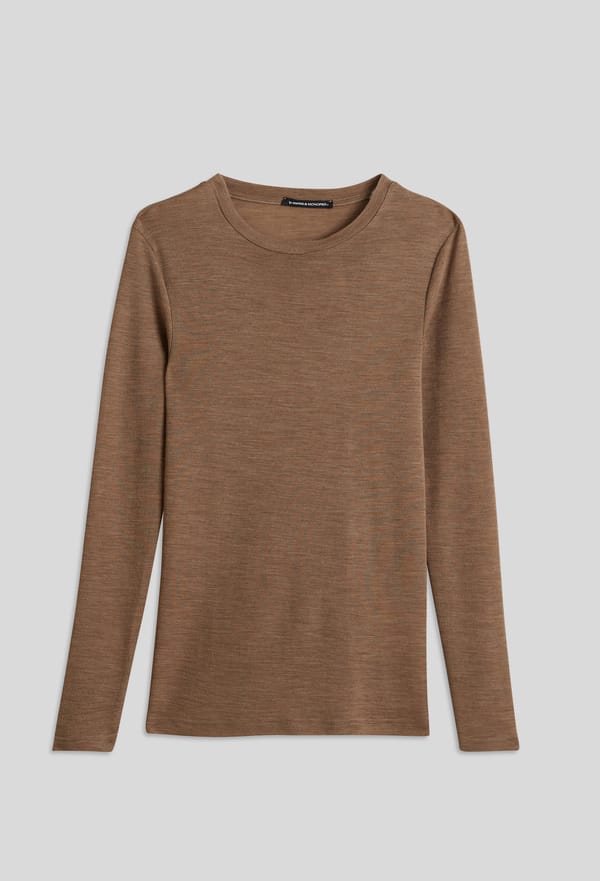 third-row-image de T-shirt manches longues en laine, Oeko-Tex
