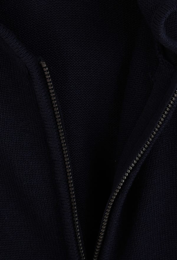 third-row-image de Gilet zippé à capuche contenant de la laine, certifié OEKO-TEX