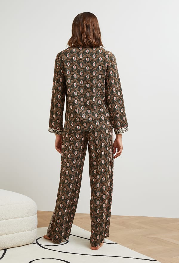 last-odd-image de Pyjama large à imprimés contrastés, Ecovero