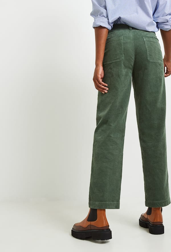 last-odd-image de Pantalon taille élastiquée en velours, certifié OEKO-TEX