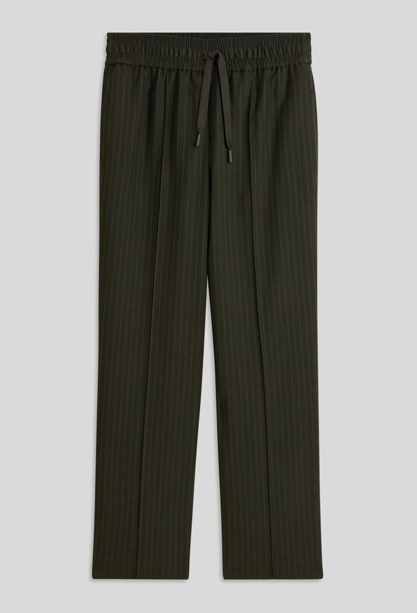 third-row-image de Pantalon rayé taille élastiquée, certifié OEKO-TEX