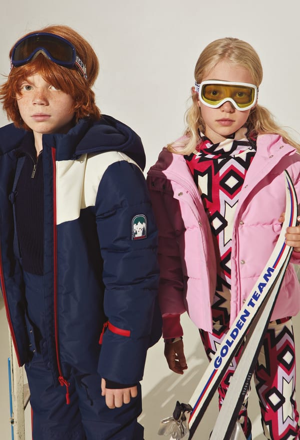 Chaussette de ski avec coussin complet et dessin de ski-Enfant