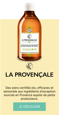 La provençale - Des soins certifiés bio, efficaces et sensoriels aux ingrédients d'exception sourcés en Provence auprès de petits producteurs. - Je découvre
